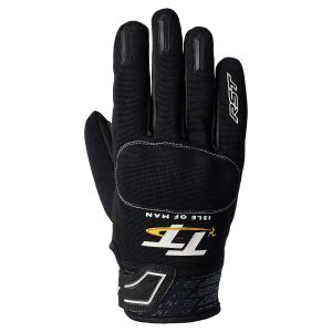 RST IOM TT Team Evo Motorcycle Gloves – Black/White RST IOM TT Team Evo Mens Motorcycle Gloves Black White 1