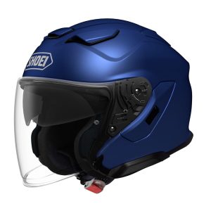 Shoei J-Cruise 3 Plain Motorcycle Helmet Metallic Blue 1