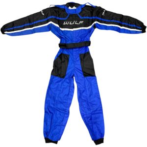 Wulfsport Cub Kids Race Suit Plain Blue 1