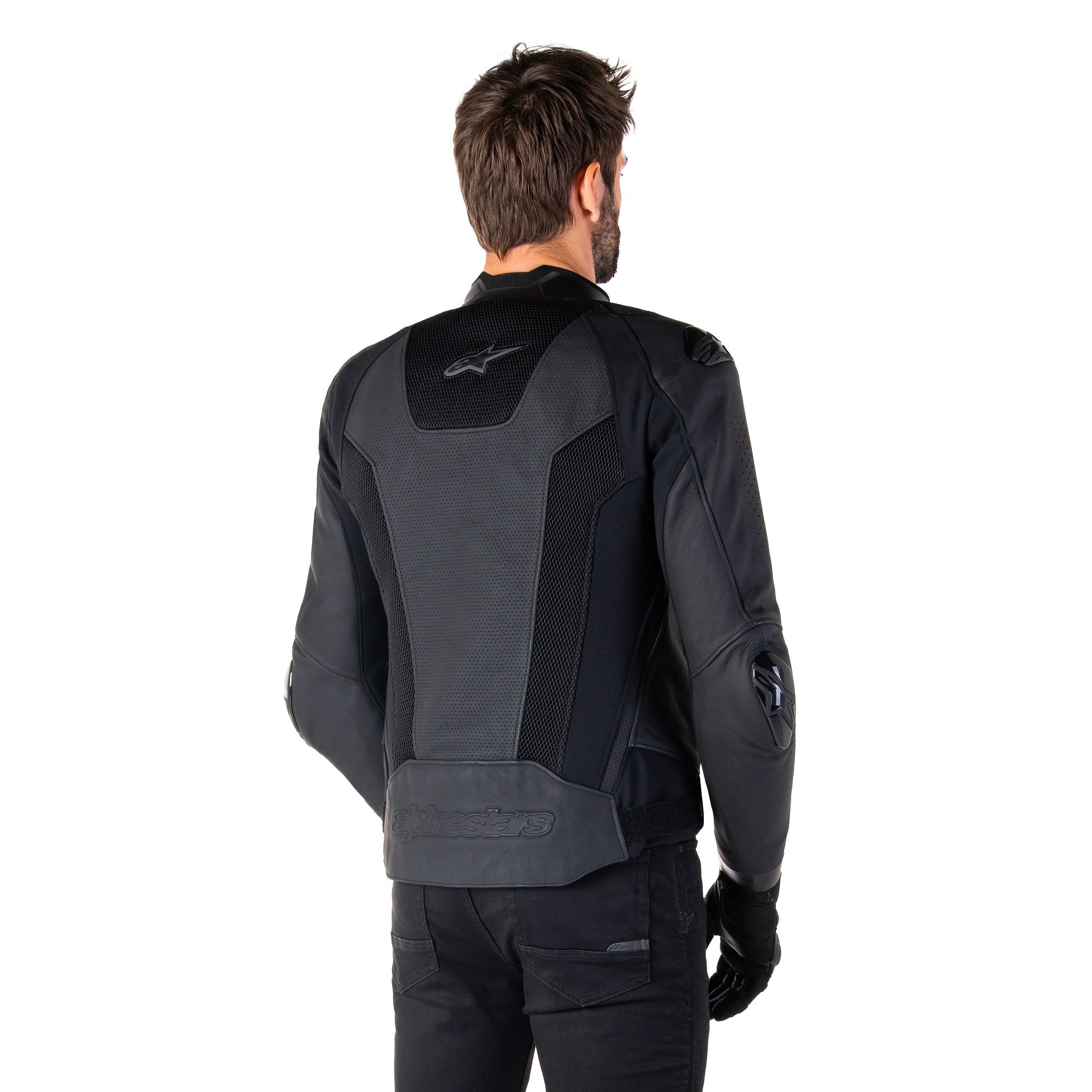 Alpinestars Missile v3 Airflow Leather Motorcycle Jacket: Black