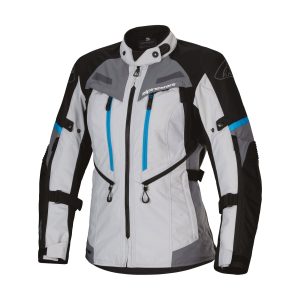 Alpinestars Stella Bogota Pro Drystar Jacket – Ice Grey/Black/Cyan Alpinestars Stella Bogota Pro Drystar Motorcycle Jacket Ice Grey Cyan 1