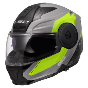 LS2 FF902 Scope II Duria Helmet – Grey/Yellow LS2 FF902 Scope II Duria Motorcycle Helmet Grey Yellow 1