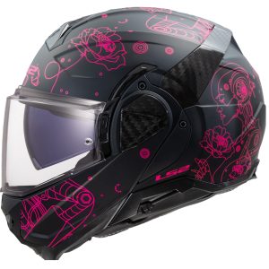 LS2 FF910 Advant II Sophia Motorcycle Helmet Black Pink 1
