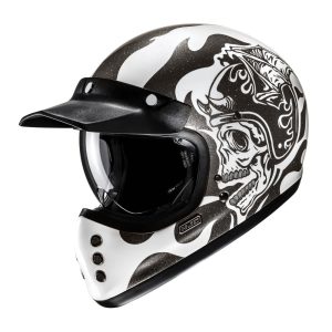 HJC V60 Flame Motorcycle Helmet Black 1