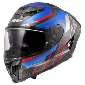 LS2 FF807 Dragon Trax Motorcycle Helmet Blue Red 1