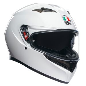 AGV K3 Plain Motorcycle Helmet White 1