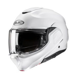 HJC F100 Plain Helmet – White HJC F100 Plain Motorcycle Helmet Pearl White 1
