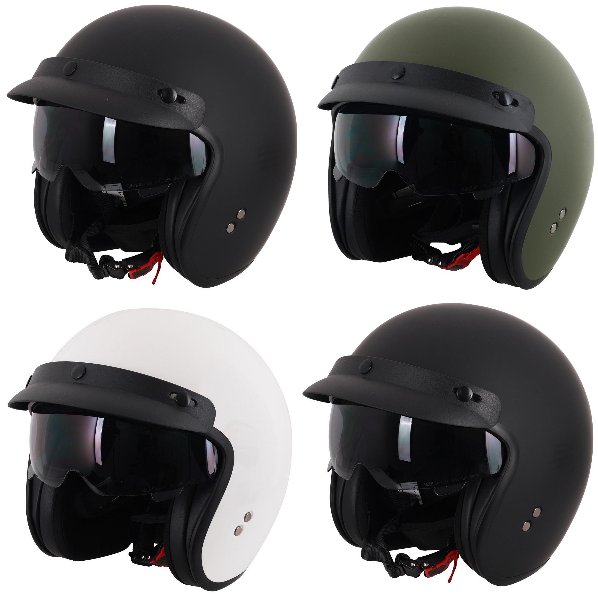 Stealth HS391 Open Face Motorcycle Helmet
