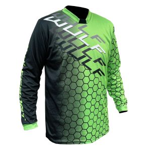 Wulfsport Connect Adults Motocross Jersey Green 1
