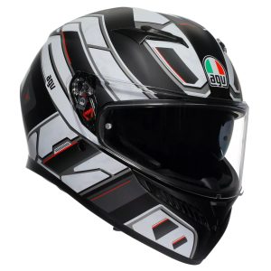 AGV K3 Rivia Motorcycle Helmet Black-White 1