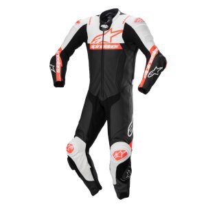 Alpinestars Missile v2 Ward Leather Suit – Black/White/Red/Fluo Alpinestars Missile v2 Ward Leather Motorcycle Suit Black-White-Red-Fluo 1