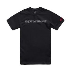 Alpinestars Linear Wordmark 2.0 CSF Motorcycle Tee Black Grey Red1
