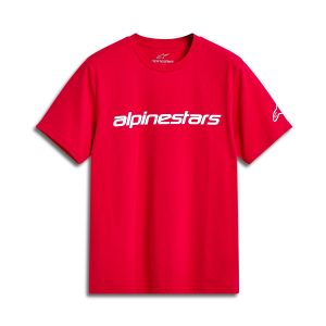 Alpinestars Linear Wordmark 2.0 CSF Motorcycle Tee Red White 1