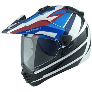 Arai Tour X5 Honda Africa Twin Motorcycle Helmet White Blue 1