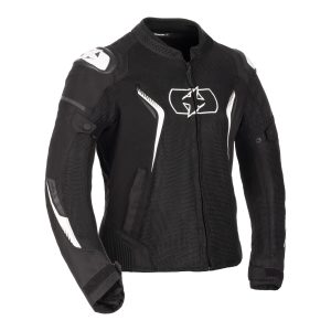 Oxford Omega 1.0 Air Ladies Jacket – Black/White Oxford Omega 1.0 Air Ladies Motorcycle Jacket Black White 1