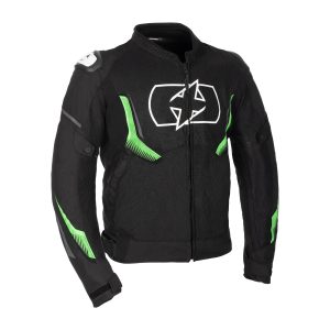 Oxford Omega 1.0 Air Mens Motorcycle Jacket Black-Green 1