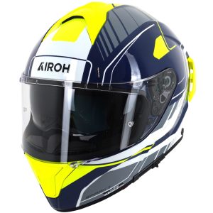 Airoh Spark 2 Chrono Motorcycle Helmet Blue Yellow 1