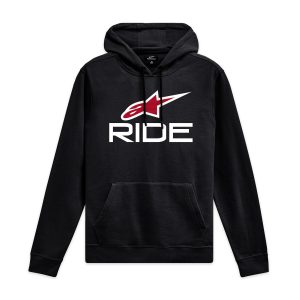 Alpinestars Ride V3 Motorcycle Hoodie black white Red 1