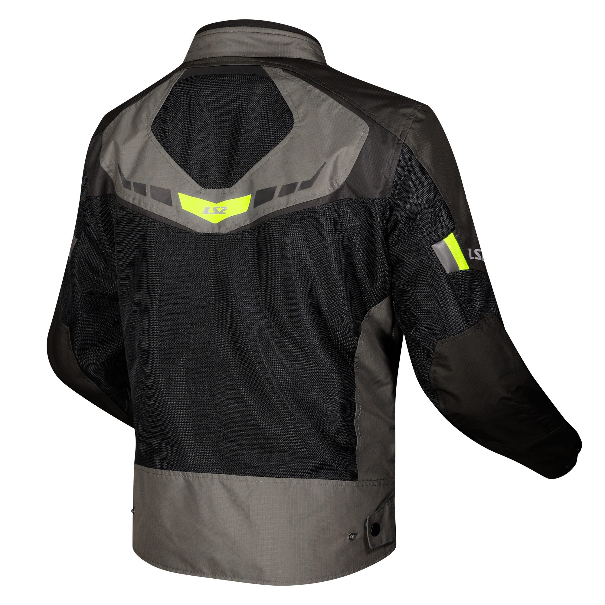 LS2 Garda Air Men's Motorcycle Jacket - Green/Black/Yellow
