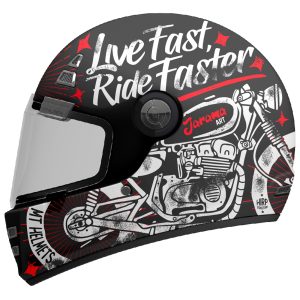 MT Jarama Art Helmet – Black/Red MT Jarama SV Art Motorcycle Helmet Black Red 1