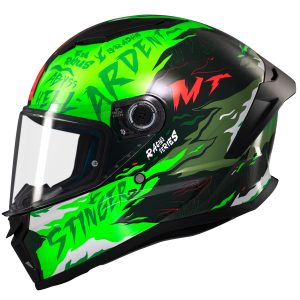 MT Stinger 2 Ardent Motorcycle Helmet Green1