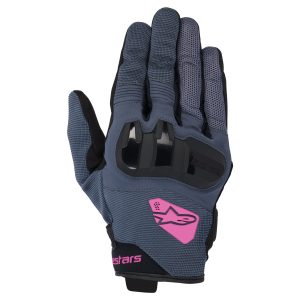Alpinestars Stella Chrome Motorcycle Goves Black Purple 1