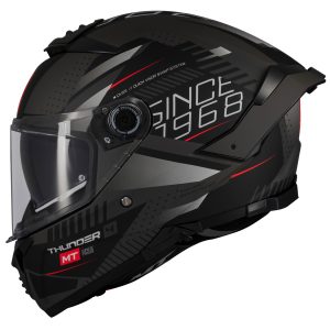 MT Thunder 4 Lumin Helmet – Black MT Thunder 4 Lumin Motorcycle Helmet Black 1