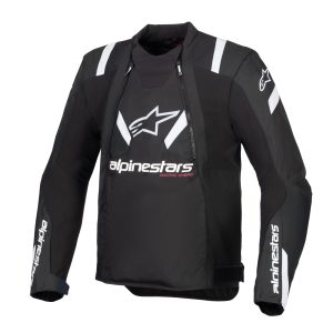 Alpinestars T-Stunt Air Jacket – Black/White Alpinestars T-Stunt Air Motorcycle Jacket Black White 1