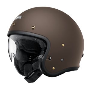Shoei J.O2 Plain Helmet – Matt Brown Shoei J.O2 Plain Motorcycle Helmet - Matt Brown 1