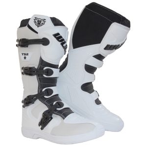 Wulfsport Trackstar Boots – White Wulfsport Trackstar Off-Road Motorcycle Boots White 1