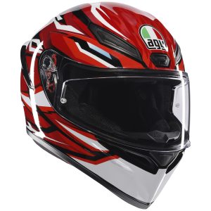 AGV K1-S Lion Helmet – Black/Red/White AGV K1-S Lion Motorcycle Helmet Black Red White 1