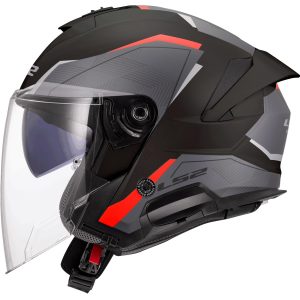 LS2 OF618 Verso II Air Helmet – Black/Red LS2 OF618 Verso II Air Helmet - Black Red 1