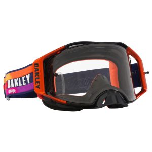 Oakley Airbrake Troy Lee Designs MX Goggles Navy Sunrise/Clear Lens 1