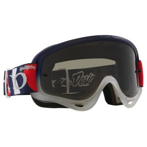 Oakley O-Frame Troy Lee Designs MX Goggles Red White Blue Stars Dark Grey Lens 1