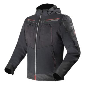 LS2 Zirconium Evo Waterproof Motorcycle Jacket - Black Red 1