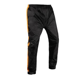 Oxford Rainseal Motorcycle Over Trousers - Black Orange 1