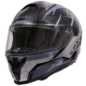 Spada Raiden 2 Thunder Helmet – Black/Grey Spada Raiden 2 Thunder Motorcycle Helmet Black Grey 1.1