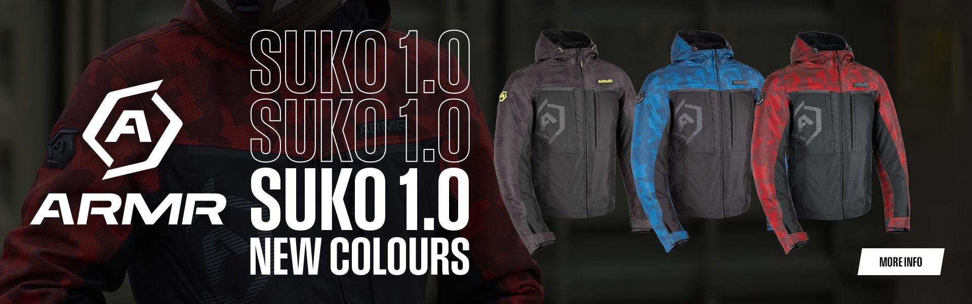 ARMR Suko 1.0 Motorcycle Jacket Web Banner ARMR Suko 1.0 Motorcycle Jacket Web Banner