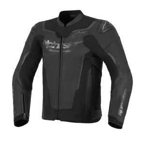 Alpinestars GP Force v2 Leather Jacket – Black/Black Alpinestars GP Force v2 Mens Motorcycle Leather Jacket Black Black 1