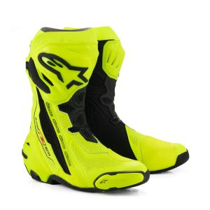 Alpinestars Supertech R Vented Boots – Yellow/Black Alpinestars Supertech R Vented Motorcycle Boots - Yellow Black 1