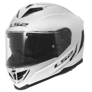 LS2 FF818 Storm III Plain Motorcycle Helmet White 1