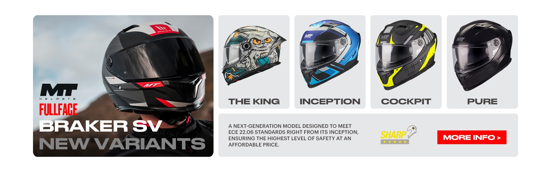 MT Braker Motorcycle Helmet Web Banner 1