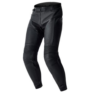 RST T2 D3O Mens Leather motorcycle Trousers Black Black Black 1