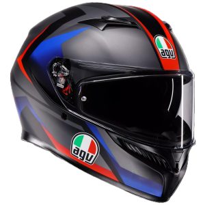 AGV K3 Striga Helmet – Black/Blue/Red AGV K3 Striga Motorcycle Helmt Black Red Blue 1