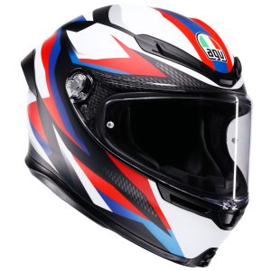 AGV K6-S Timewarp Helmet – Red/White/Blue AGV K6-S Erazer Motorcycle Helmet - Red White Blue 1