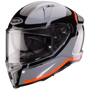Caberg Avalon X Pure Helmet – Grey/Black/Orange Caberg Avalon X Pure Motorcycle Helmet Grey White Orange 1
