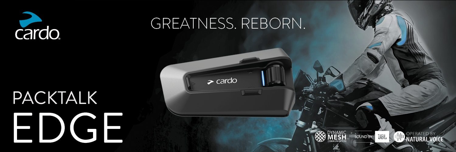 Cardo Packtalk Edge Motorcycle Helmet Mesh Bluetooth Intercom Web Banner 1 Cardo Packtalk Edge Motorcycle Helmet Mesh Bluetooth Intercom Web Banner 1