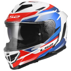 LS2 FF818 Storm III Komai Motorcycle Helmet White Blue Red 1