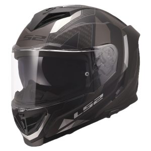 LS2 FF818 Storm III Sporty Motorcycle Helmet Black Grey 1