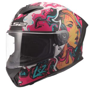 LS2 FF820 Rapid III Cyberg Helmet – Purple/Cyan LS2 FF820 Rapid III Cyberg Motorcycle Helmet Purple Cyan 1